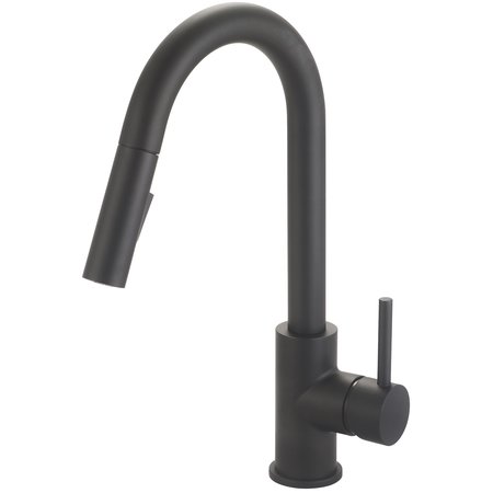 OLYMPIA Single Handle Pull-Down Kitchen Faucet in Matte Black K-5080-MB